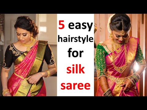 15 Amazing Saree Makeup & Hairstyle Ideas To Try Now • Keep Me Stylish |  Exclusive saree blouse designs, Wedding saree blouse designs, Wedding blouse  designs