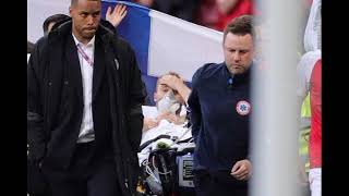لحظة سقوط لاعب منتخب الدنمارك ولقطات توضح سلامته