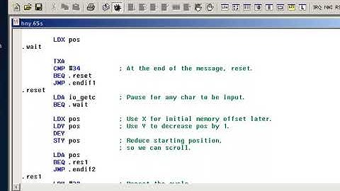 6502 Assembly Program to Scroll a "Happy New Year" Message.