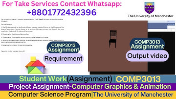 Student Work (Assignment) | COMP3013 C++ & OpenGL| OpenGL & C++ Interactive 3D Chair Rendering| UoM