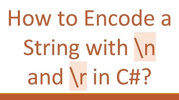 How to Encode a String with \n and \r in C#?