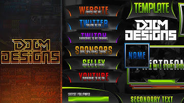 Ultimate Twitch Live Stream Template Pack - Premade Photoshop Template Pack