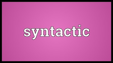 Syntactic Meaning