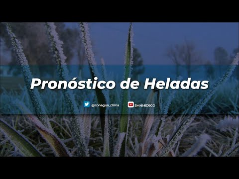 Pronóstico del Heladas 28, 29 y 30 de noviembre de 2020
