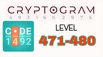 Cryptogram Letters and Numbers 471 472 473 474 475 476 477 478 479 480