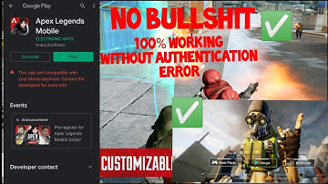Apex legends mobile 100% working without authentication error