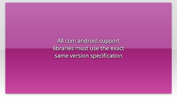 All com.android.support libraries must use the exact same version specification
