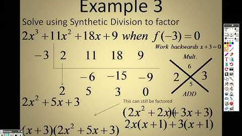 Algebra 2 6 5 Lesson Part 2 The Remainder and Factor Theorems