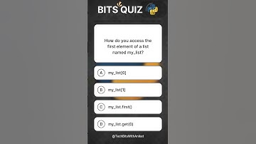 How do you access the first element of a list named my_list? #python  #quiz  #techbitswithaniket