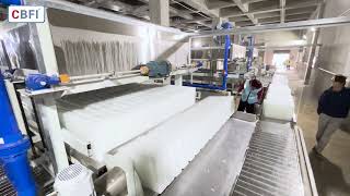: 190 tons/day capacity of direct cooling block ice machine running now! #blockicemachine #fishery