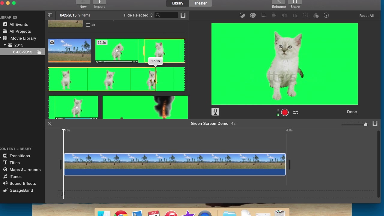 how to do green screen in imovie