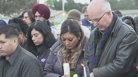 Stockton community gathers at candlelight vigil for party shooting victims