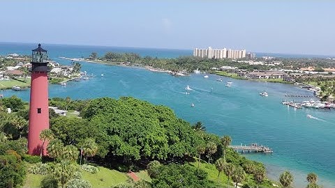 Jupiter Inlet / Lighthouse drone footage ( 4K )