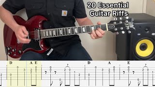 Master 20 Must-Know Guitar Riffs   Tabs