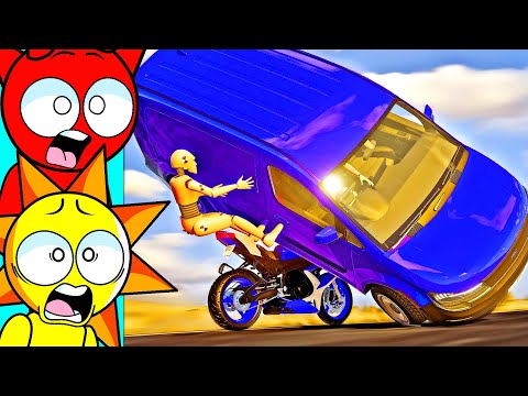 Reacting to REALISTIC CAR and TRUCK CRASHES