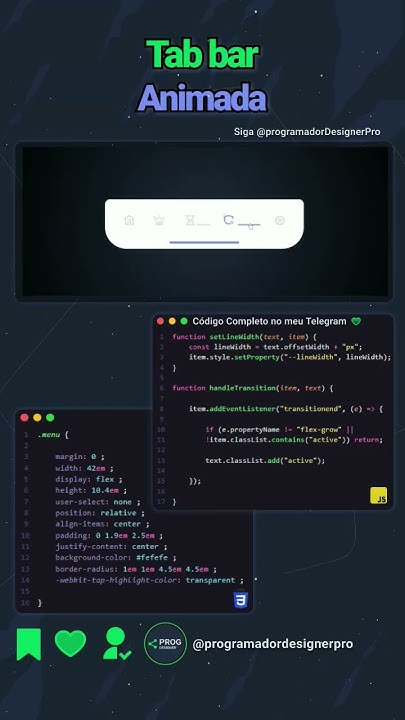 Tab bar animation #frontend #html #css #javascript #cssanimation # ...