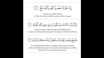 islamSurah An-Nasr سورة النصر Audio Tilawat & Urdu Translation