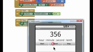 MIT App Inventor - Stopwatch Timer screenshot 2
