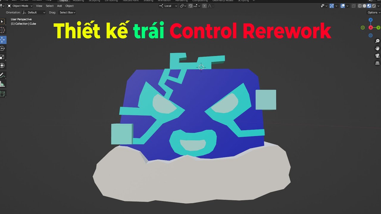 Draw Control Rework Hướng dẫn vẽ trái Control Rework bằng BLENDER 3D | Viết An Lập Trình ...