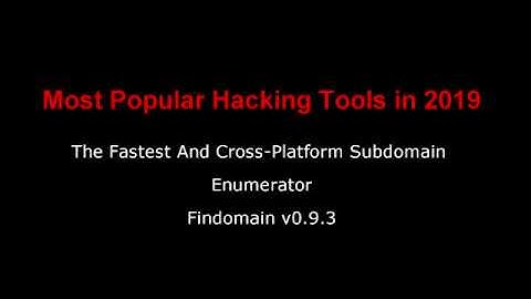 Subdomain Enumerator | Findomain v0 9 3