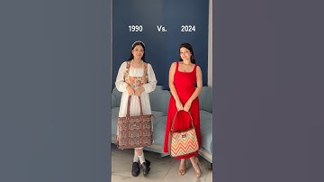 1990 vs 2024 ✨- Which one would you prefer ?😍 #trending #youtubeshorts #viralshort #fashion