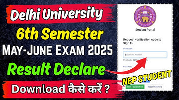 Delhi University 6th semester result Declare | Delhi University 6th semester result kab aayega