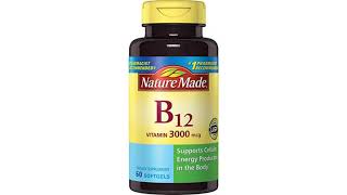 VITAMINS BEST Sellers for AMAZON Must See Review! Nature Made Max Strength: Vitamin B12 5000 mcg..