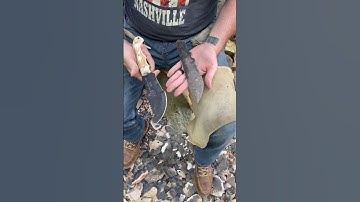 Stone Tracker #novembersouth #primitiveskills #tombrown #trackerknife  #thehunted #flintknapping