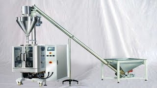 Vertical form fill set for powder bagging with screw auger feeding system empaquetadora de polvo
