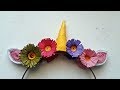 Como hacer una diadema de unicornio con tiras de papel