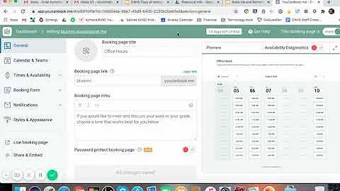 Setting up a YouCanBook.me account