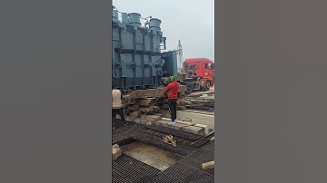 132 kv Gss transformer unload with chain pulley