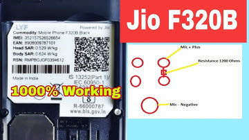 Jio F320b Mic Problem Solution | 5 Pin Mic To Universal Mic Change, LYF F320B Mic convert Universal.