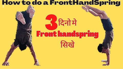 Learn Front Handspring in 3 Days | Front handspring tutorial and learn continuous handspring | Hindi