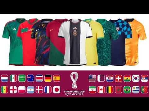 قمصان جميع المنتخبات المشاركة في كاس العالم 2022