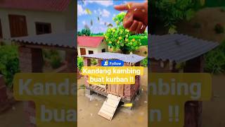 DIY pembuatan kandang kambing untuk persiapan kurban!! #diy #miniature #kambing #kurban #shorts
