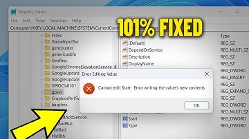 Cannot Edit Error writing the value