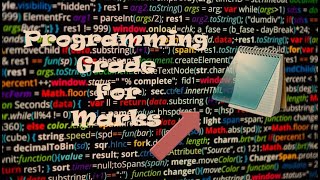 Programming Grade for Marks in Notepad