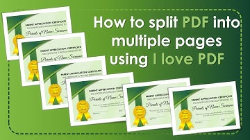 How to effortlessly split a PDF into multiple pages using iLovePDF, a free  online tool.