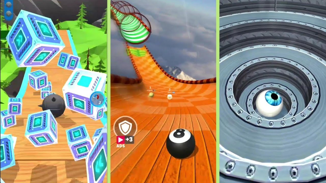 ⚽️Sky Rolling Ball 3D VS Racing Ball Master 3D VS Going Balls SpeedRun ...