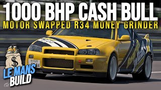 GT7 | 1000 BHP R34 Skyline Motor Swap Cash Cow Build | 700PP Money Earning Tune | Cash Grinding
