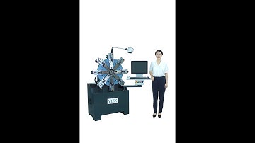 YLSK- 1020 . Camless spring forming machine . Set up for 0.55mm wire forms . www.ylsktech.com