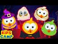 Halloween Finger Family Song | Lucky Ducky Cartoon for Kids | @kidscamp