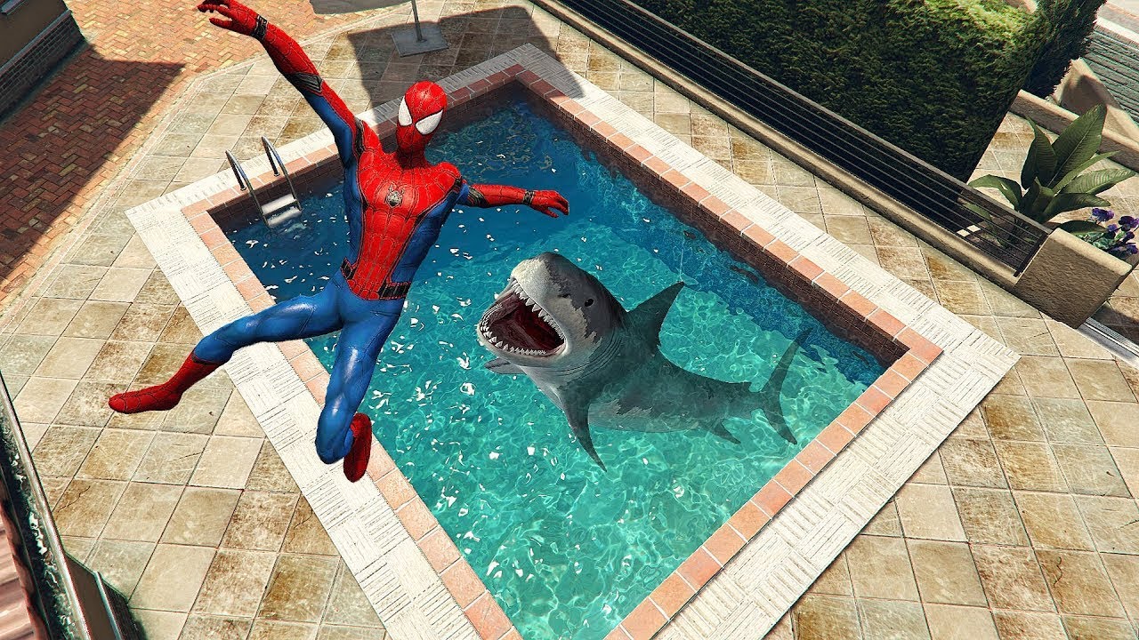 Gta 5 water ragdolls spiderman фото 20