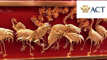 ACT GOLD Tranh tùng hạc diên niên 60 x 126 cm