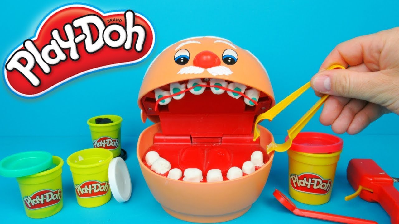 Play Doh Doctor Drill N Fill Dentist Toy Unboxing And Review Youtube