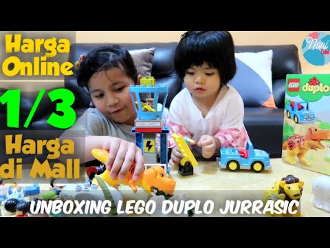 HARGA ONLINE 1/3 HARGA DI MALL | Unboxing Lego Duplo Jurassic World TRex Tower Dino with Noni Tube. 