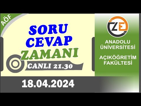 AÖF 18 04 2024 Canlı - Finale çalışmaya başladık mı - soru cevap