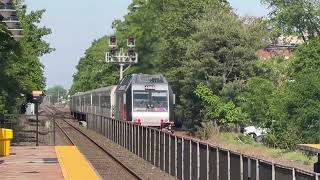 2 NJT Comet trains at Westfield, NJ 5/20/24