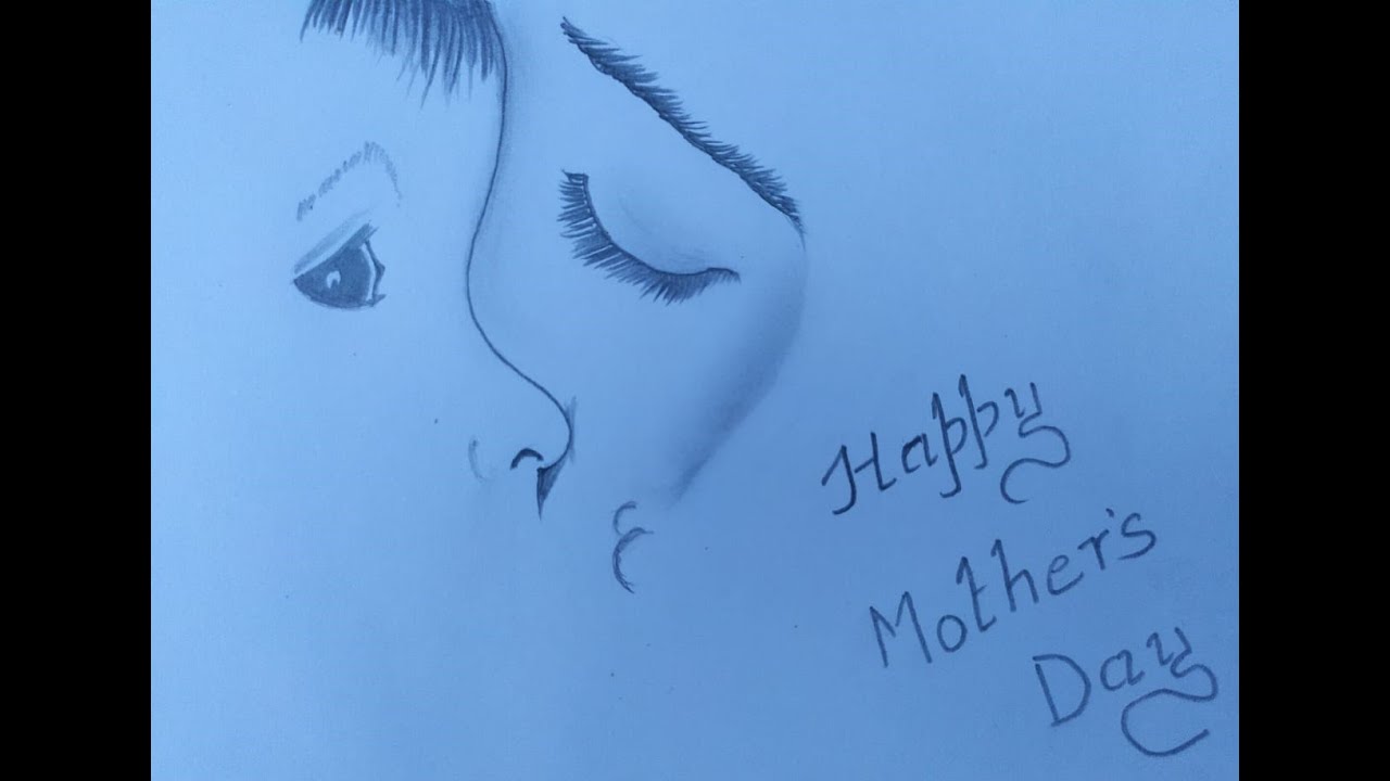 Mother baby sketching Mother s Day Pencil sketching 